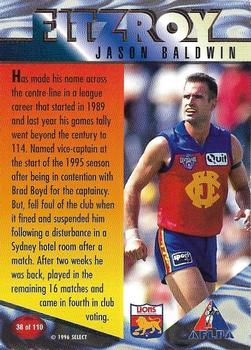 1996 Select AFL Centenary Series #38 Jason Baldwin Back